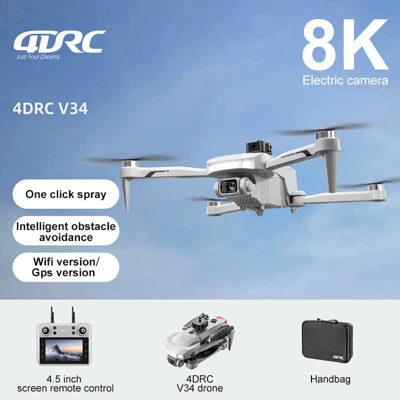 Smart Home Camera - 2025 New V34 Drone 8K Camera