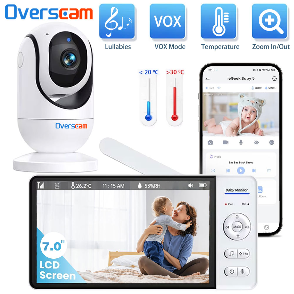 Smart Home Video Doorphone Ezviz - 7.0 Inch Screen Baby Monitor 5000mAh