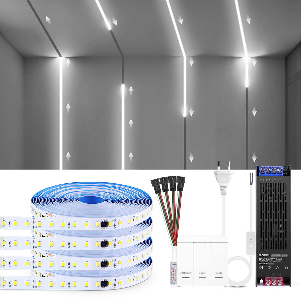 Smart Home Decor - Smart Addressable1-4pcs LED Strip Light 5m