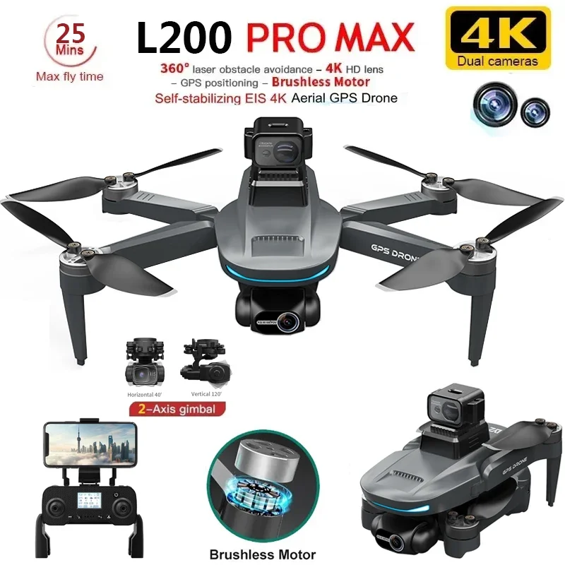 L200 PRO MAX Drone 4K 2-Axis P - Smart Home Camera recension och pris