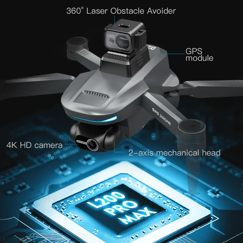 L200 PRO MAX Drone 4K 2-Axis P - Smart Home Camera recension och pris