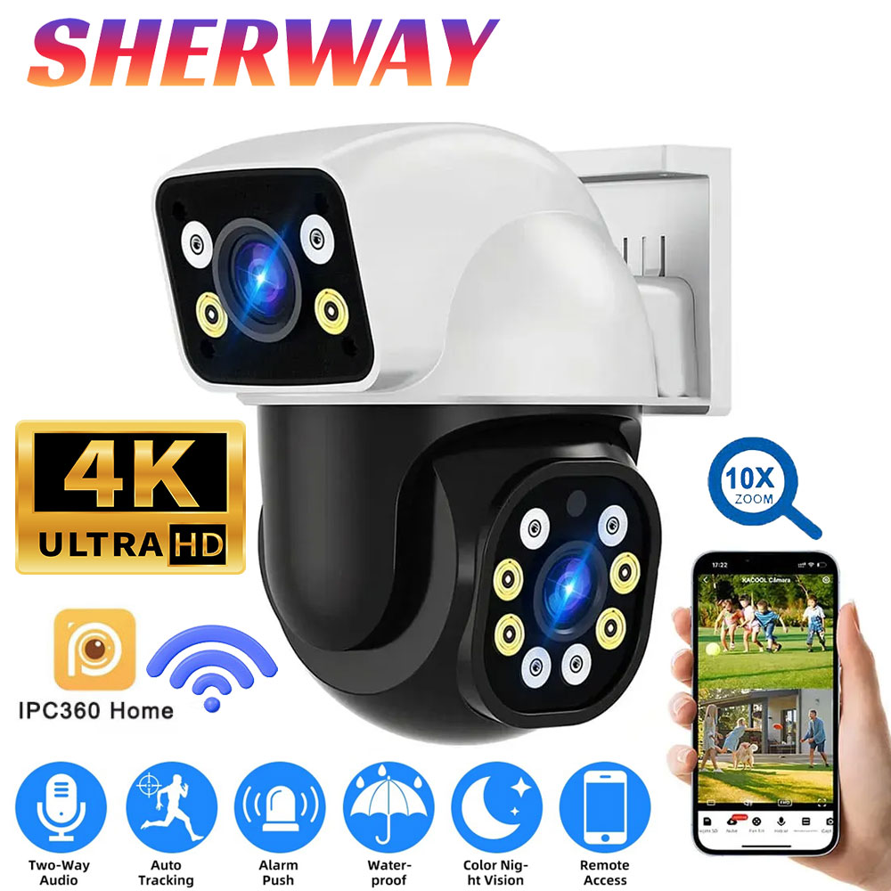 4K Dual Lens Wifi PTZ Camera 8 - Smart Home Cctv Camera recension och pris