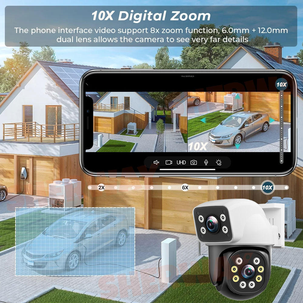 4K Dual Lens Wifi PTZ Camera 8 - Smart Home Cctv Camera recension och pris