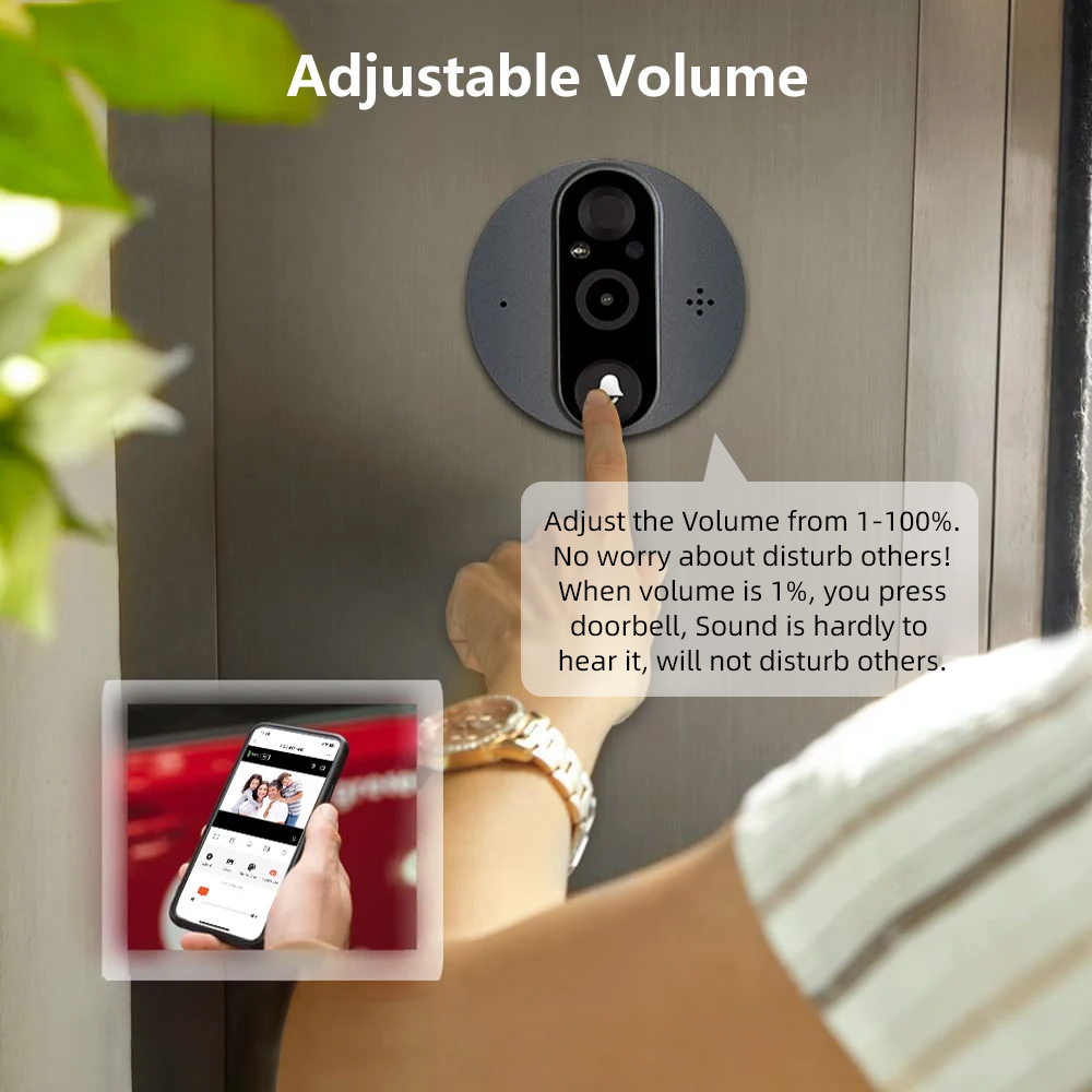 3MP WiFi Smart Tuya Peephole 5 - Smart Home Video Doorphone Ezviz recension och pris