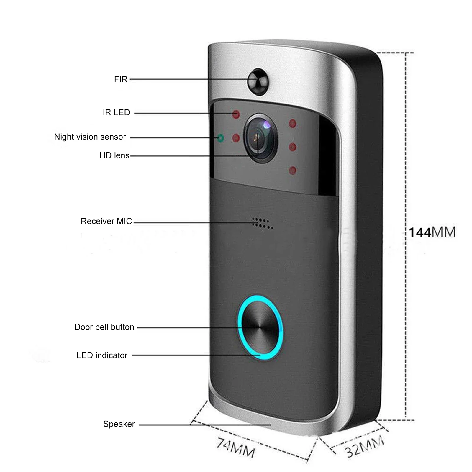 2026 NEW V5 Video Door Bell Wi - Smart Home Video Doorbell recension och pris