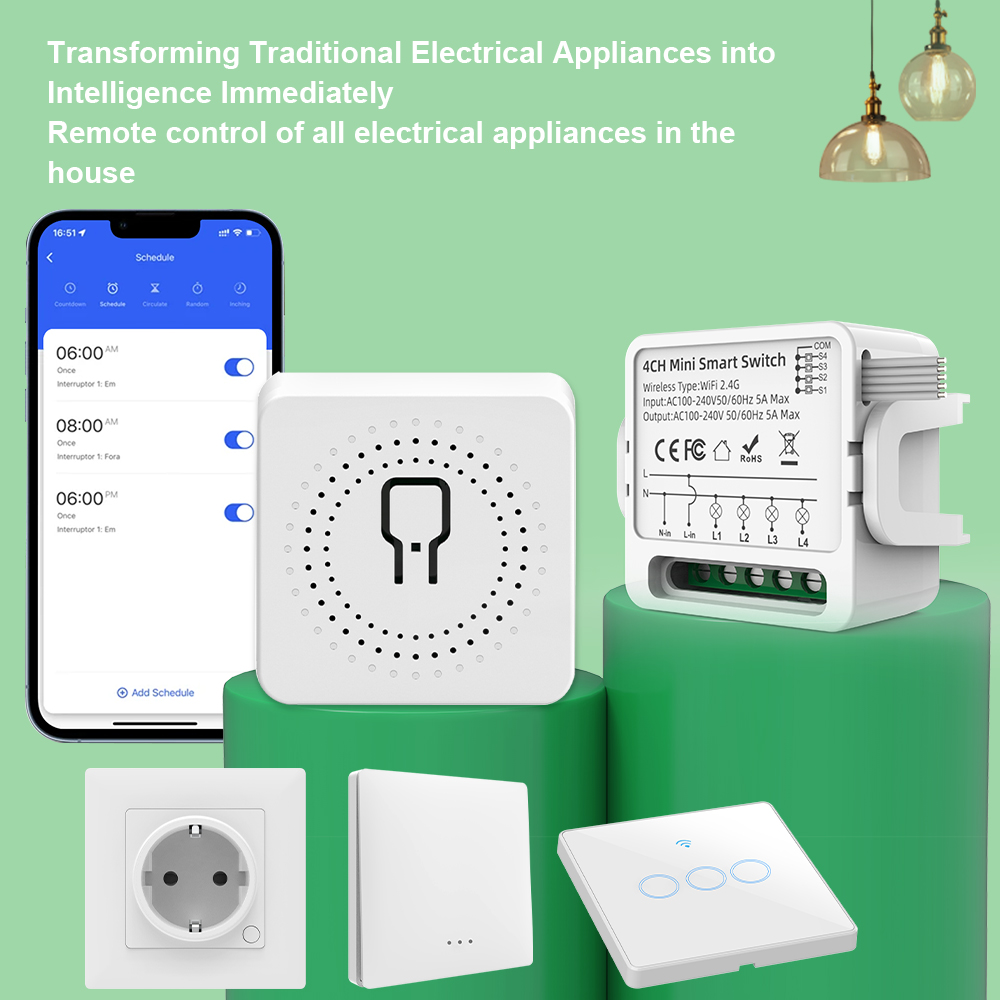 Tuya WiFi Smart Switch 1/2/3/4 - Smart Home Button recension och pris