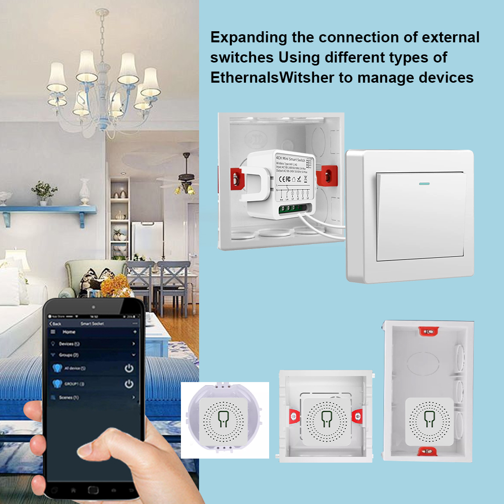 Tuya WiFi Smart Switch 1/2/3/4 - Smart Home Button recension och pris