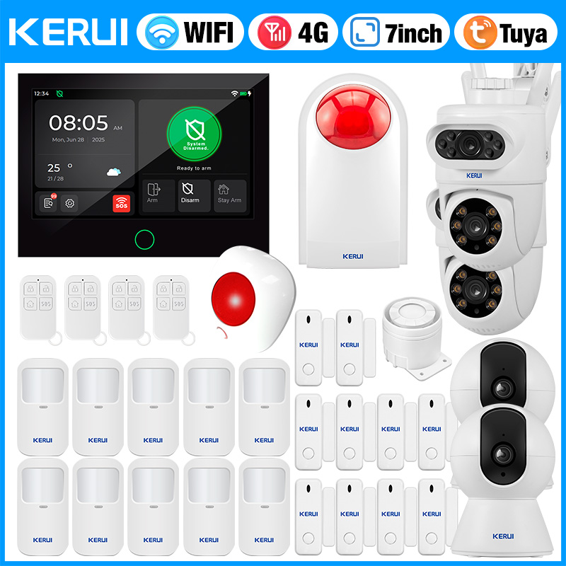 KERUI 7 Inch Full Touchscreen  - Smart Home Package recension och pris