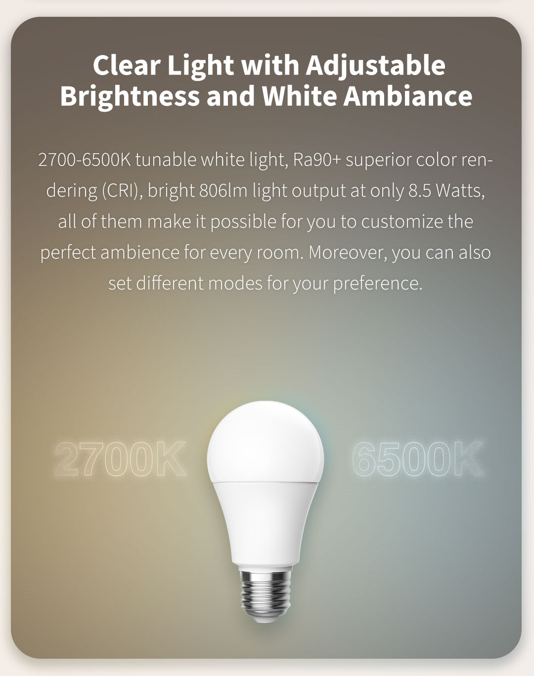 Aqara Smart LED Bulb T1 Zigbee - Smart Home Yeelight recension och pris