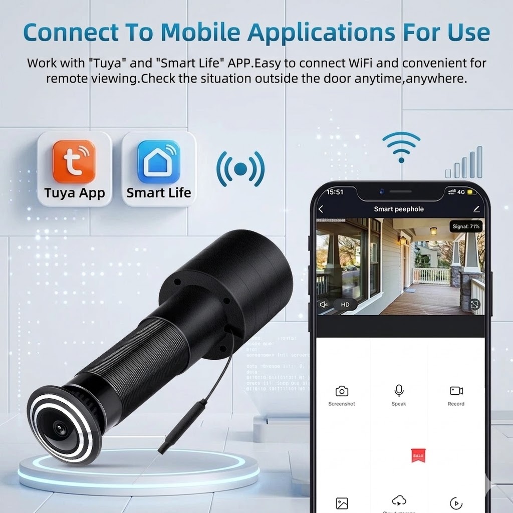 ZEMNIO 2K 3MP Smart Door Peeph - Smart Home Video Doorbell recension och pris