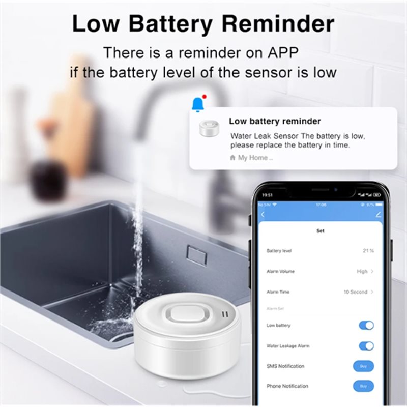 【SURPISE】Tuya Wifi Water Leak  - Wifi Water Sensor recension och pris