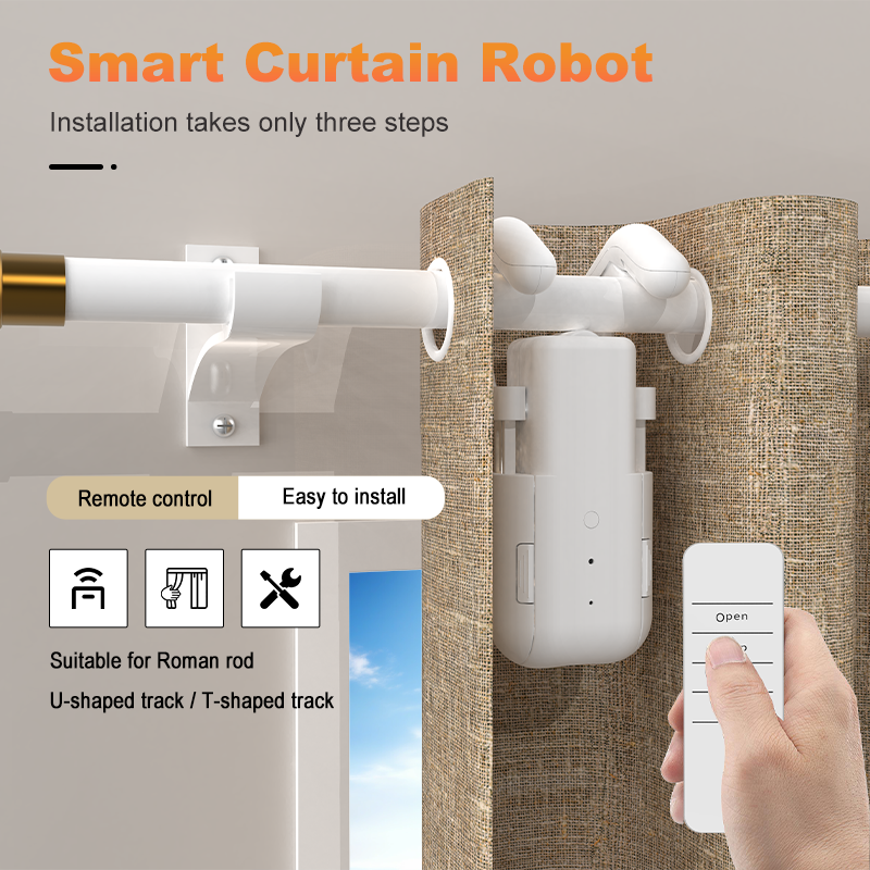 Smart Curtain Motor with Remot - Smart Home Button recension och pris