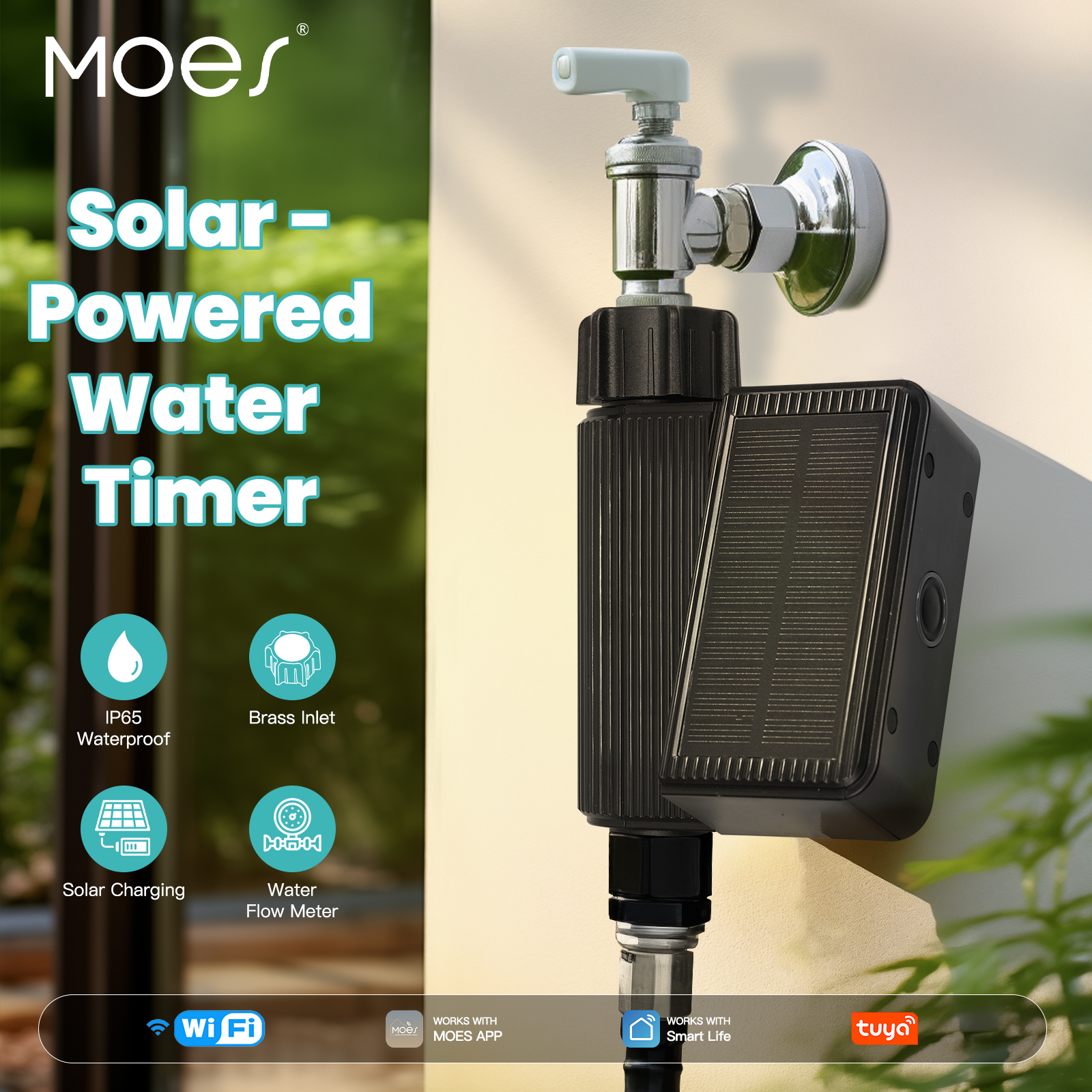 MOES Tuya US WiFi Solar Powere - Wifi Water Sensor recension och pris
