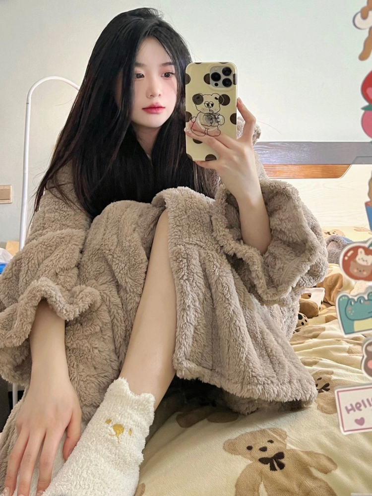 Hooded Robes Women Kawaii Pock - Smart Home Japan recension och pris