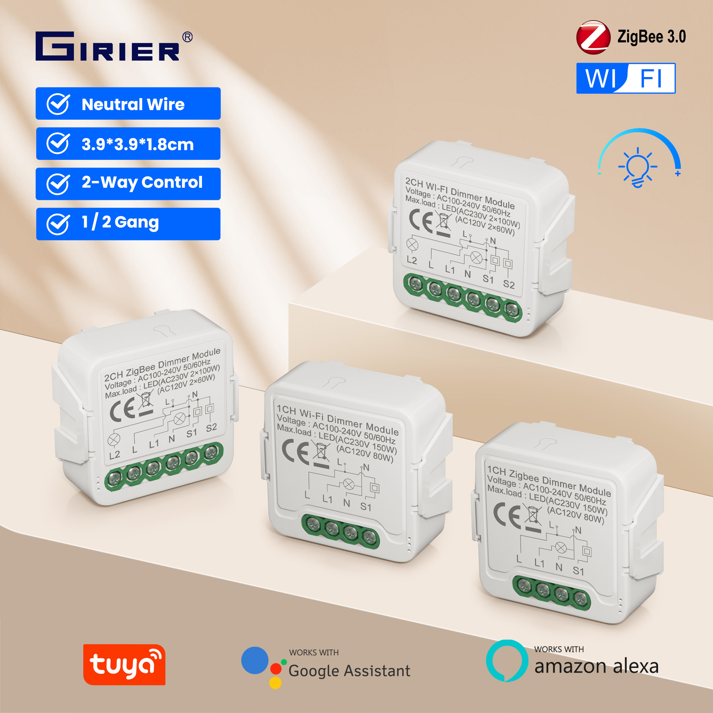 GIRIER Tuya Smart WiFi ZigBee  - Smart Home Button recension och pris