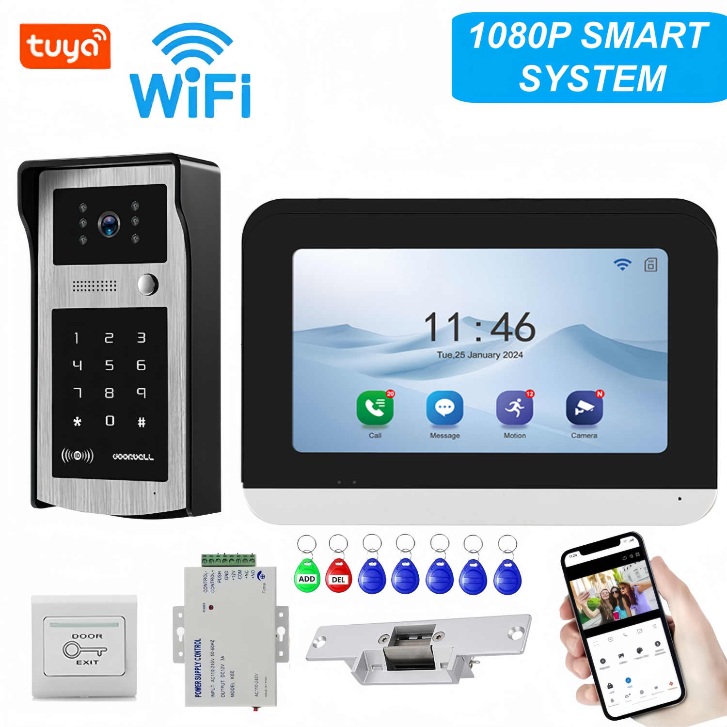 TUYA WIFI video intercom doorb - Smart Home Video Doorbell recension och pris