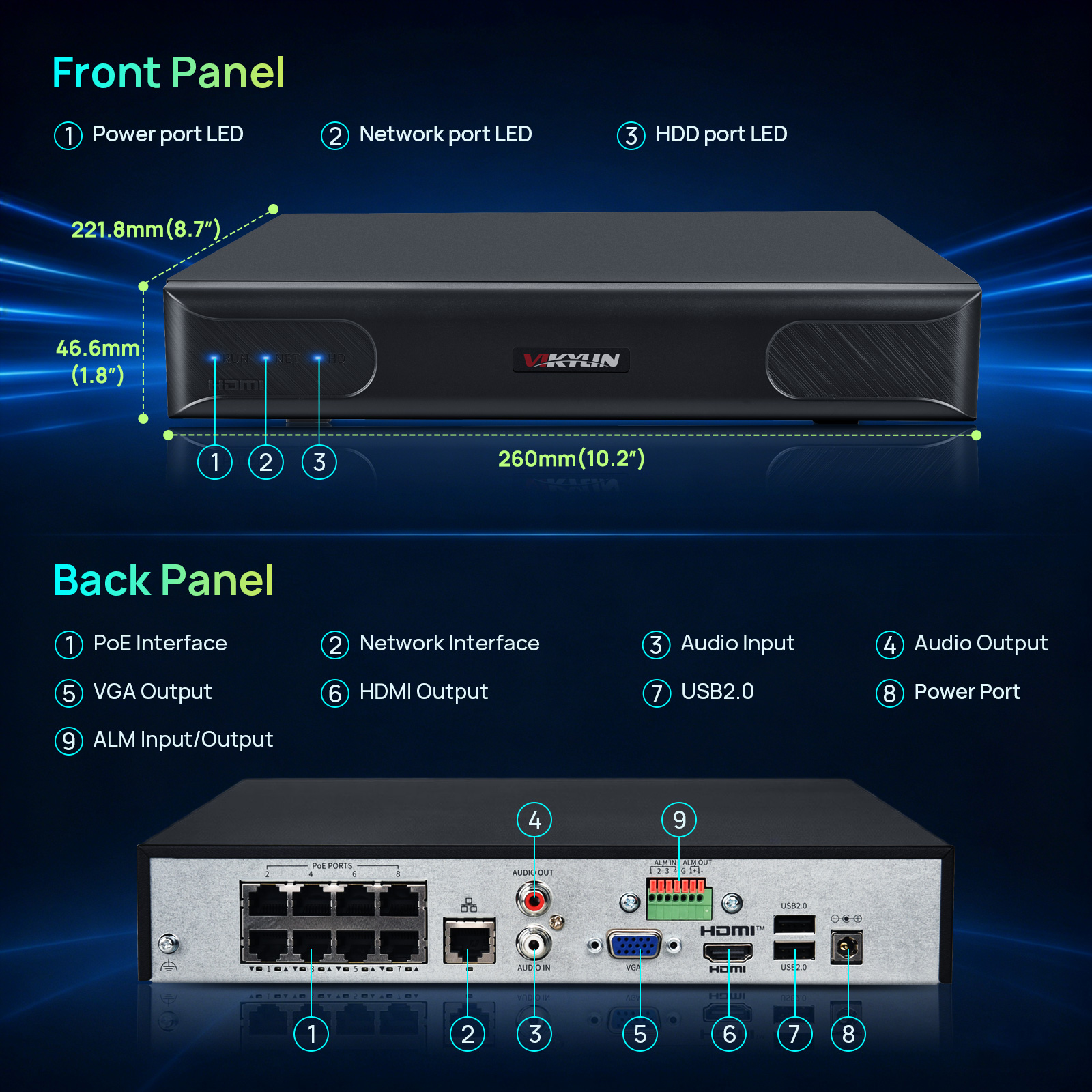 Vikylin 4K NVR UP to 12MP 8CH  - Smart Home Cctv Camera recension och pris