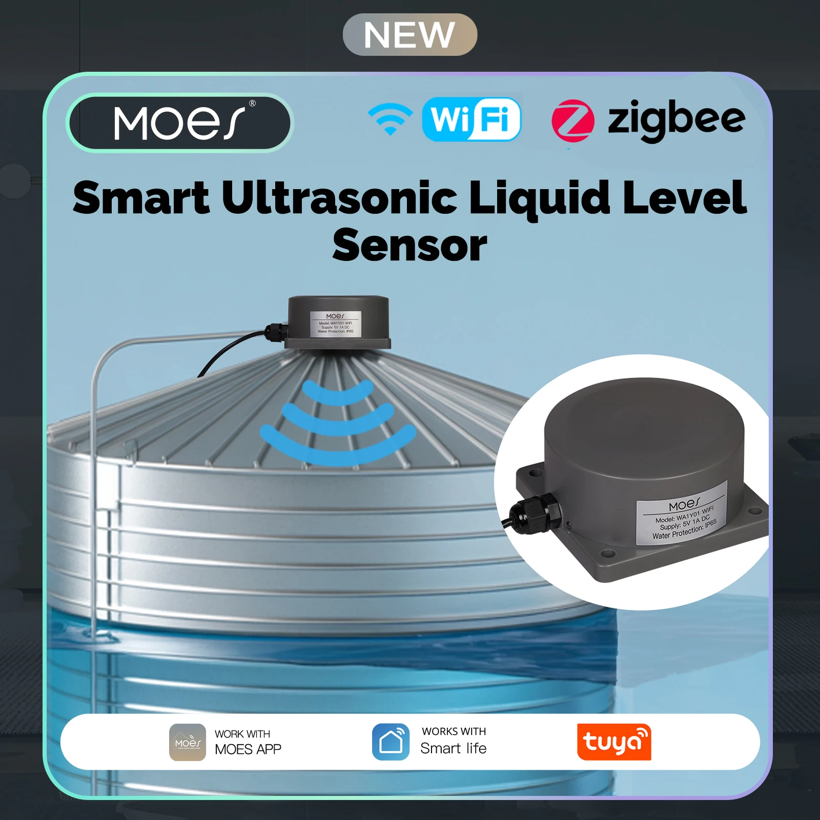 MOES Smart Water Level Detecto - Wifi Water Sensor recension och pris