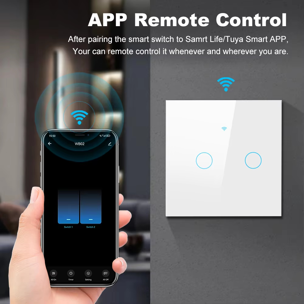 1 2 3 4 Gang WiFi RF 433mhz To - Smart Home Button recension och pris
