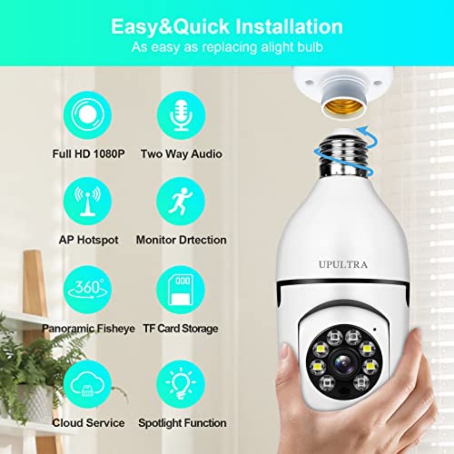 Light Bulb 1080P Security Wire - Smart Home Camera recension och pris
