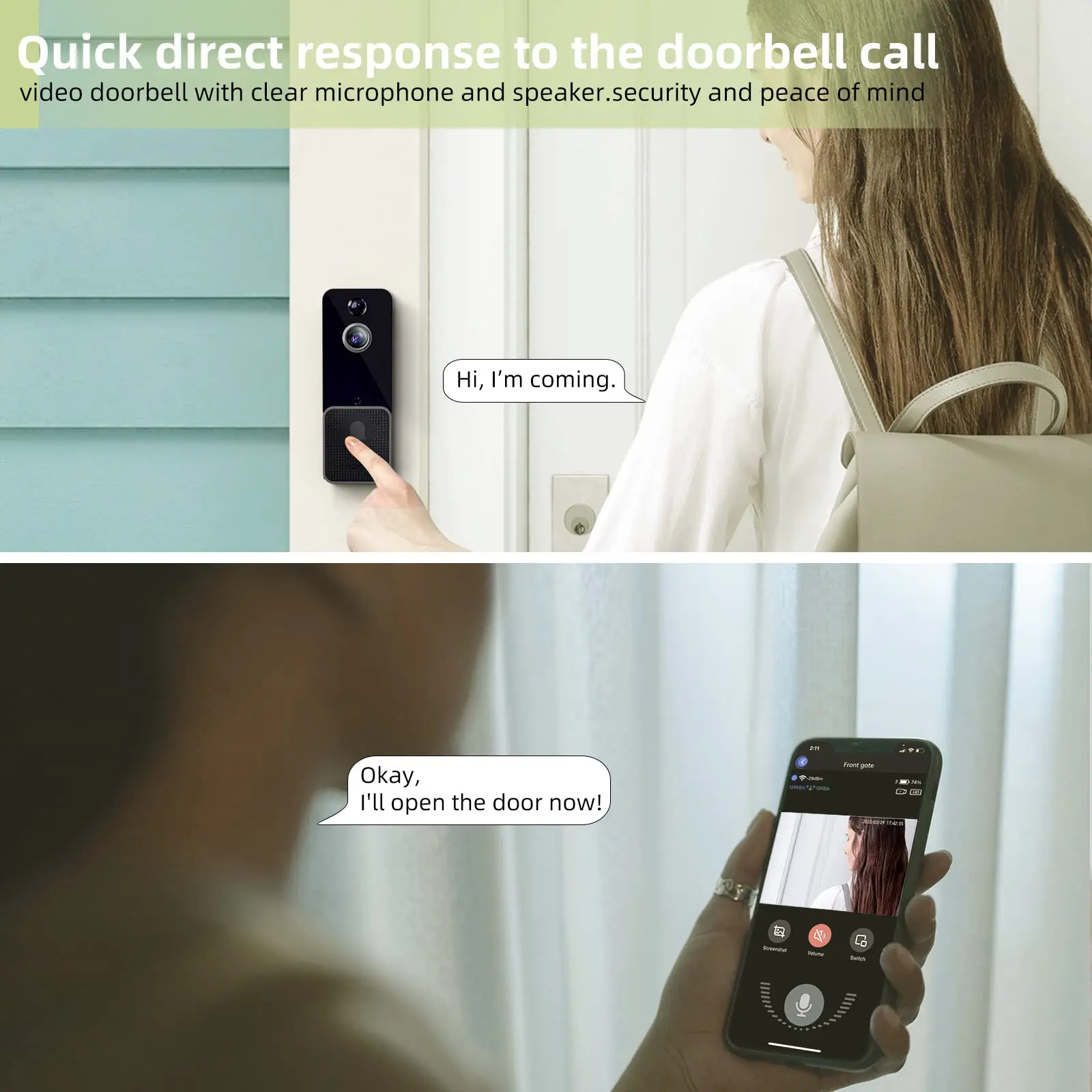 Wireless WiFi Video Doorbell C - Smart Home Video Doorbell recension och pris
