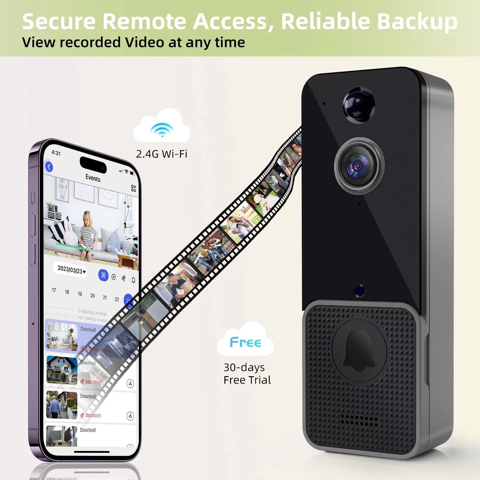 Wireless WiFi Video Doorbell C - Smart Home Video Doorbell recension och pris