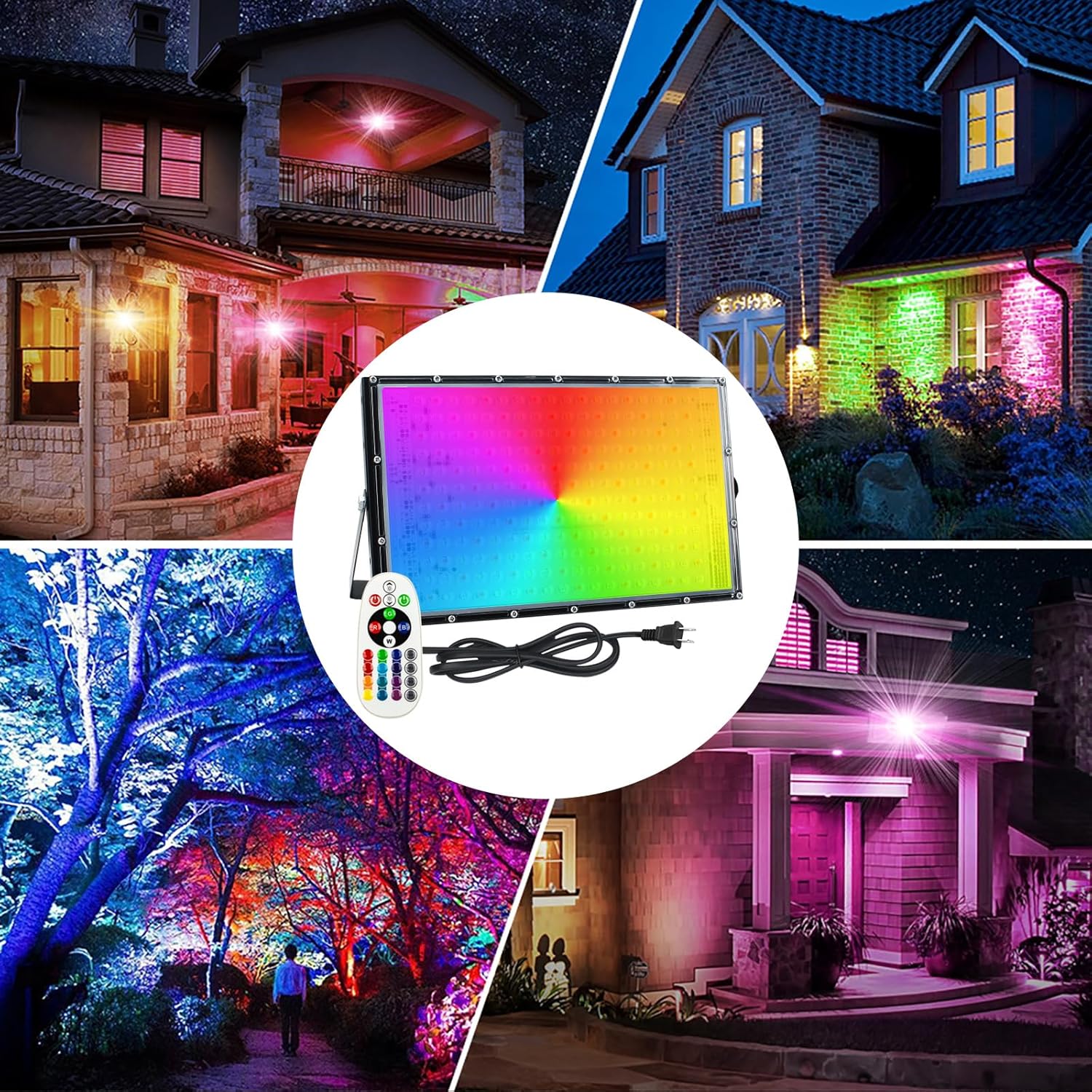 2 Pack 150W RGB Flood Light, S - Smart Home Package recension och pris