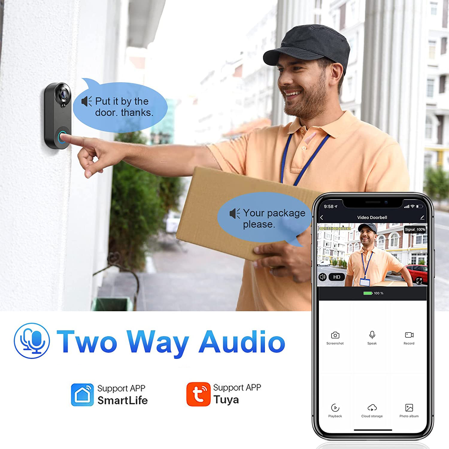 5G 2.4G WiFi Video Doorbell 10 - Smart Home Video Doorphone Ezviz recension och pris