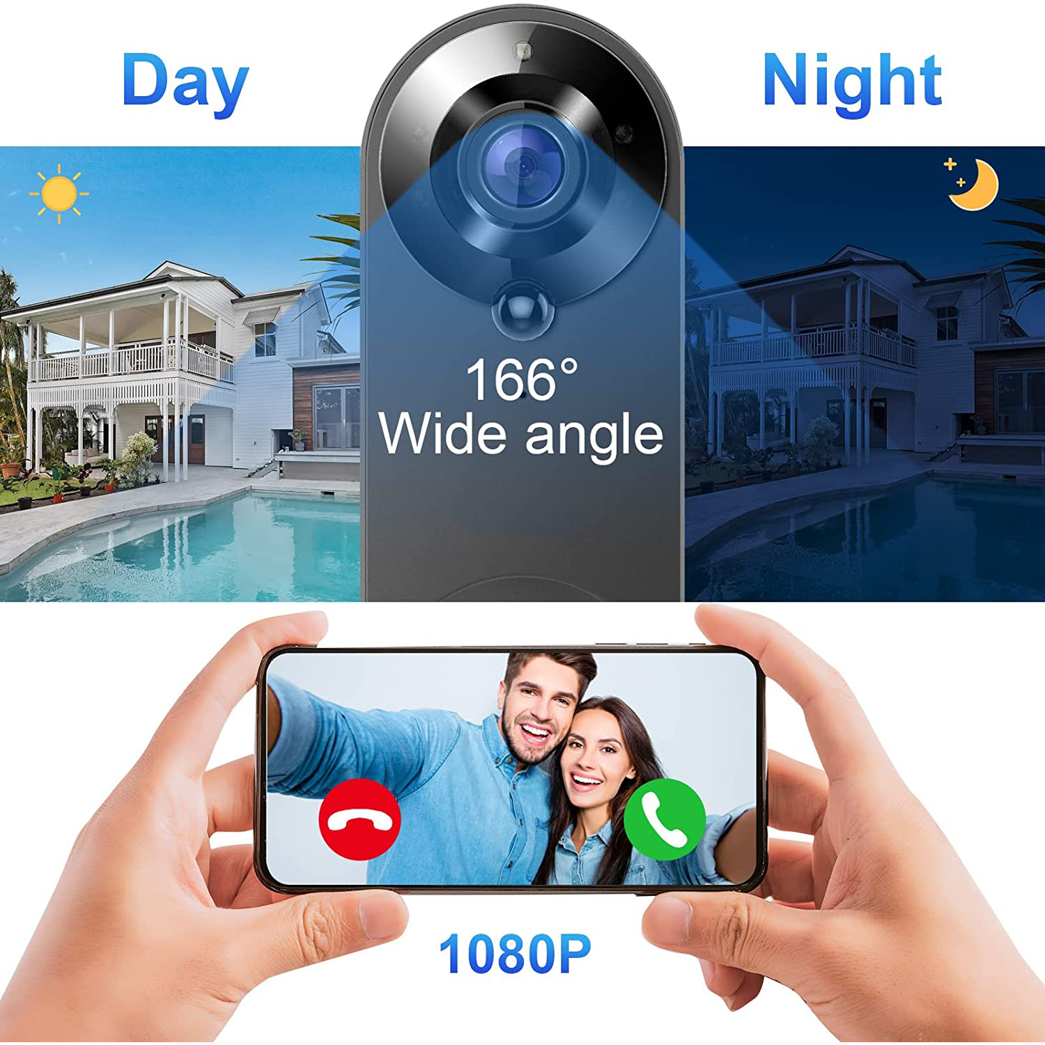 5G 2.4G WiFi Video Doorbell 10 - Smart Home Video Doorphone Ezviz recension och pris